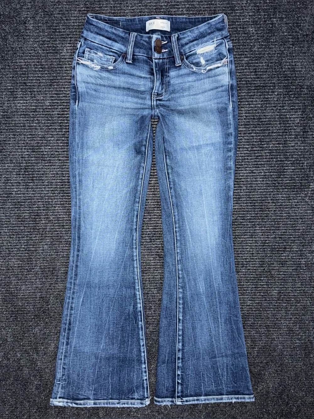 Buckle BKE Stella Slim Low Rise Flare Stretch Jeans 25x30 ABK2005S Boho Western